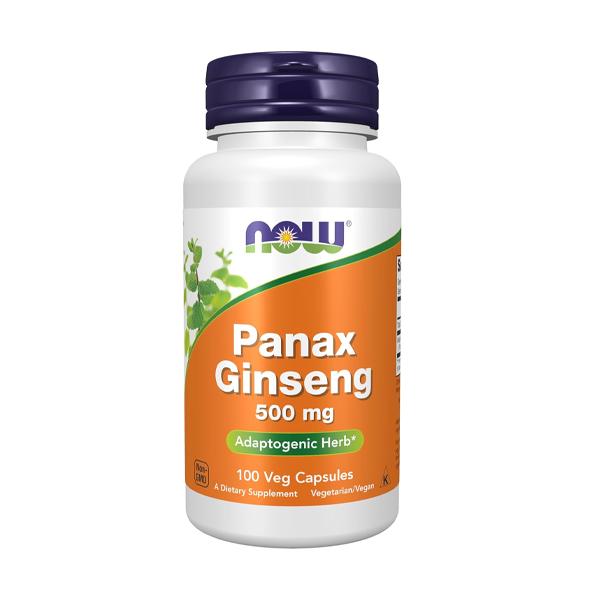 NOW Foods Panax Ginseng 500mg Adaptogenic Herb 100 Veg Capsules