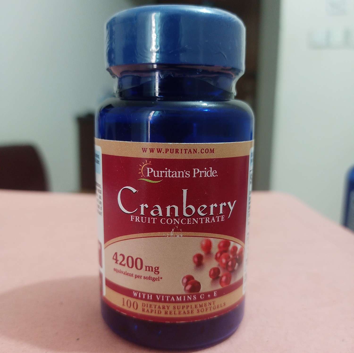 Puritan’s Pride Cranberry Fruit Concentrate with C & E 4200 Mg