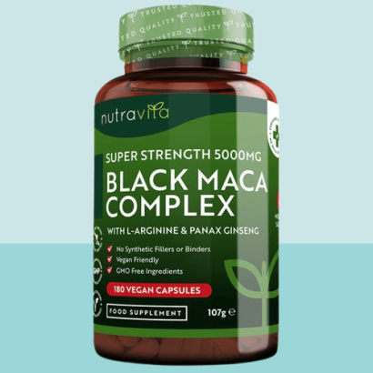 Nutravita Black Maca Complex 5000mg 180 Vegan Capsules.