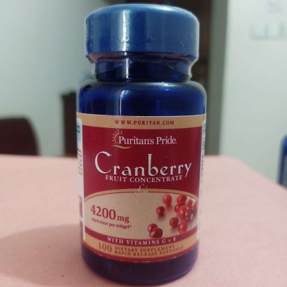 Puritan’s Pride Cranberry Fruit Concentrate with C & E 4200 Mg