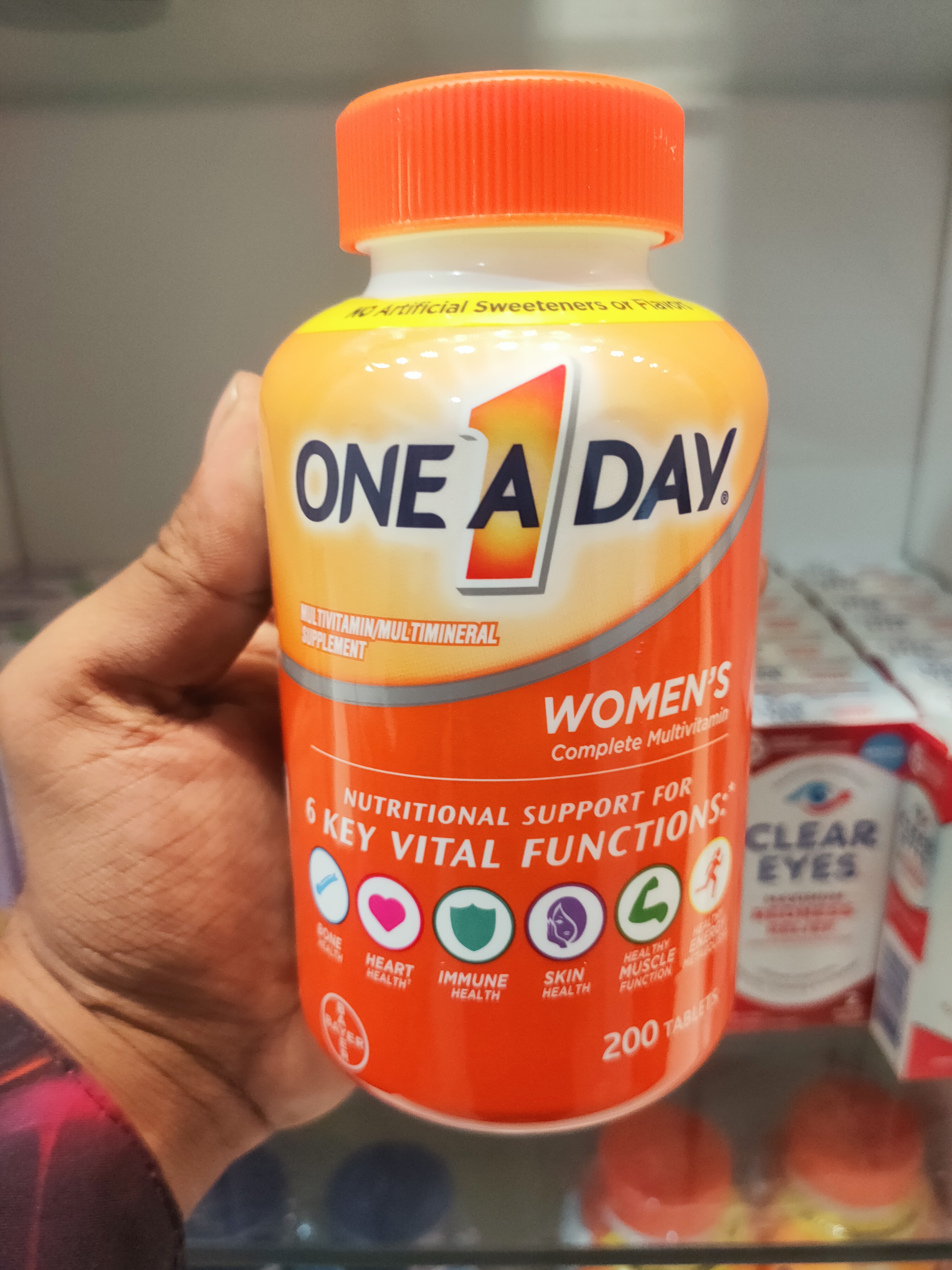 ONE A DAY Womens Complete Daily Multivitamin with Vitamin A, B , C, D, and E, Calcium and Magnesium, 200 Count