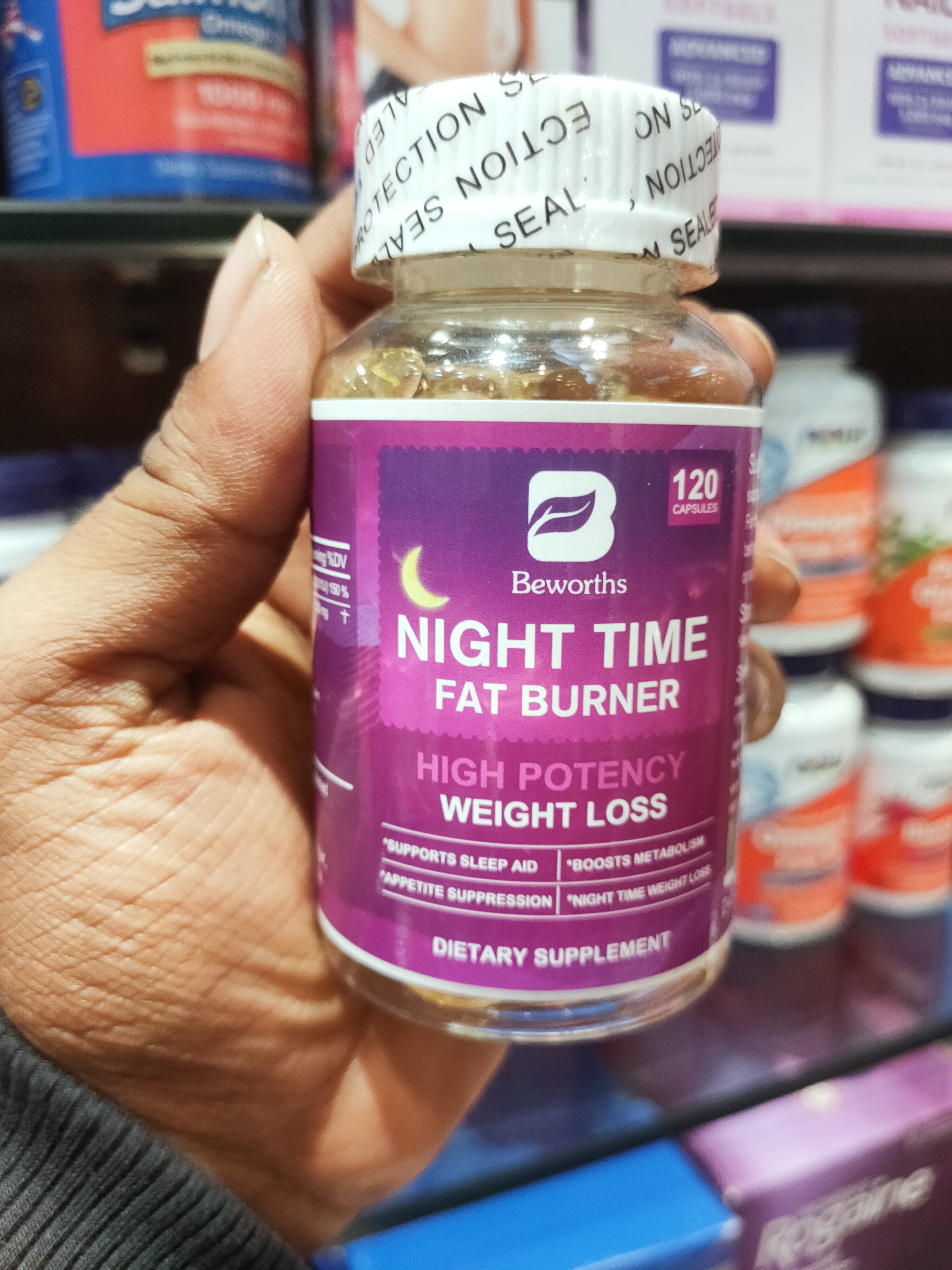 BEWORTHS Night Time Slimming Fat Burning Capsules Support Weight Loss Pills