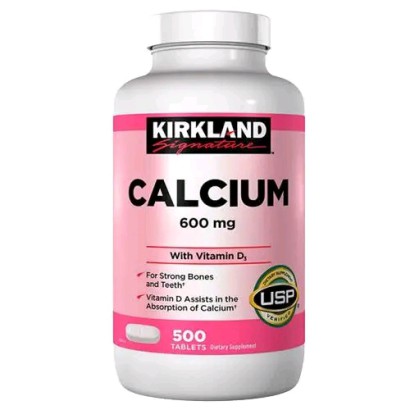 Kirkland Calcium 600mg with Vitamin D3 500 Tabs.